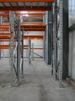 Walkway through with decking above